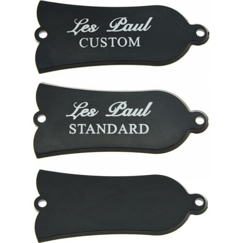 2 Holes STANDARD/CUSTOM Truss Rod Cover Plate Single Black Guitar Printed Fits LP