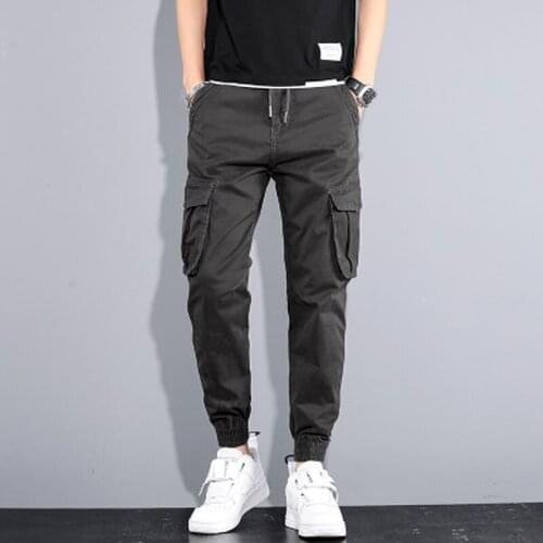 Dark overalls mens 2021 spring and summer thin section multi-pocket trousers ins casual pants high-quality fashion trendy brand