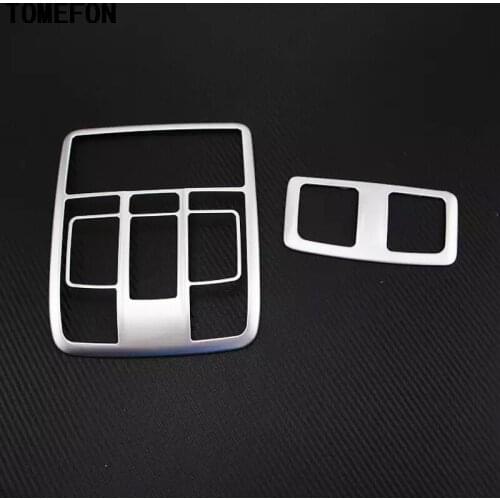 TOMEFON ABS Matte Interior Accessories Front & Rear Reading Light Lamp Cover Trim For Mazda CX-5 CX5 2017 2018 2pcs