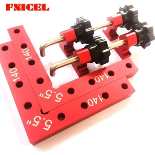6pcs/Set 5.5" L Shape Corner Clamps Wood Metal Right Angle 90 Degree Aluminium Alloy Right Angle Clamp Quick Fixed