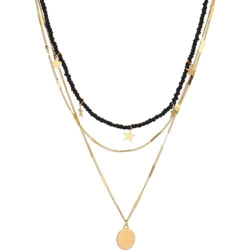 VG 6YM The New Colorful Five-Pointed Star Ladies Necklace Good-Looking Womens Pendant Jewelry Dropshipping Gifts