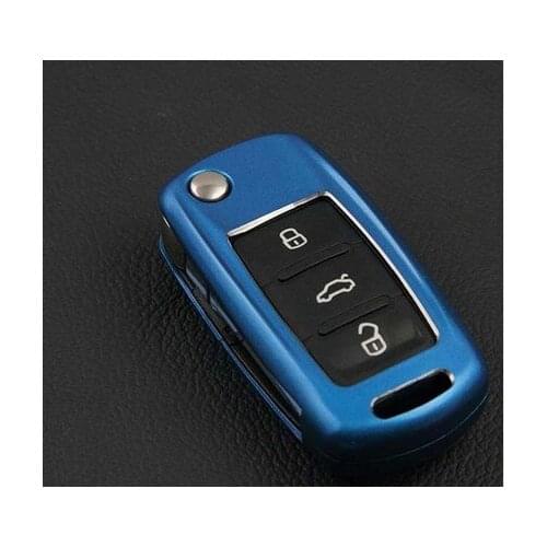Abs Plastic Key Fob Protect Cover Case For Vw Jetta Tiguan Polo Passat B5 B6 Golf Mk5 6 Car Case Key For Skoda Octavia Keychain