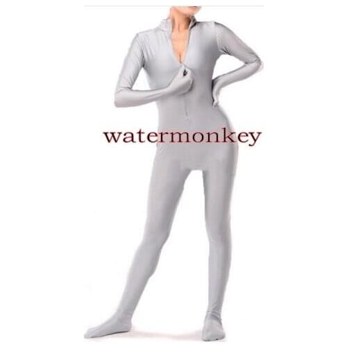 Watermonkey Brand Women Custom Skin Suits Full Body Dancewear Costumes Spandex Lycra Front zipper for men kids