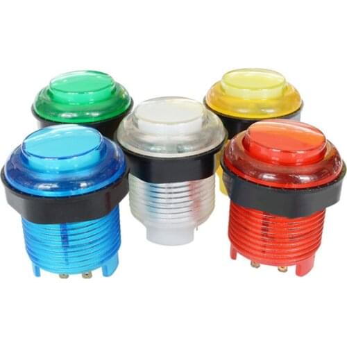 1PCS 28mm 24mm LED Arcade Push Button Arcade Start Button Switch 5V Illuminated Button Arcade Cabinet Accessories