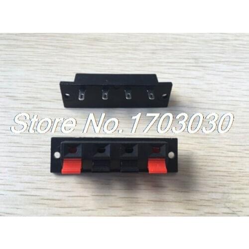 100 pcs WP Push Type Speaker Terminal Board Connector 64mmx17.6mm 4 pin WP4-7