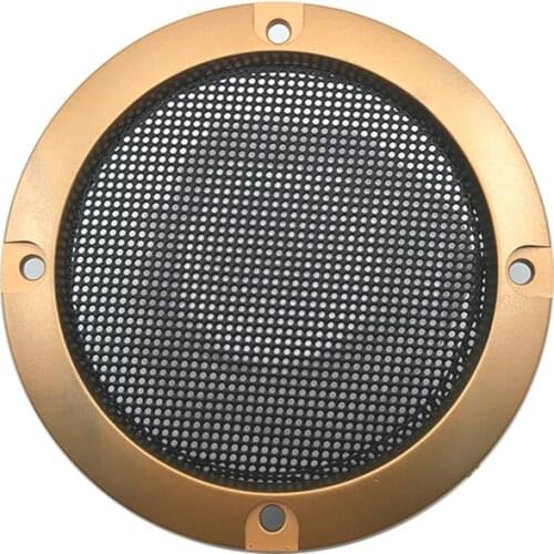 2"/3"/Inch 2Pcs Grille Speakers Protective Cover Car Speaker Power Amplifier Decorative Circle Unit Net Cov Speaker Accessories
