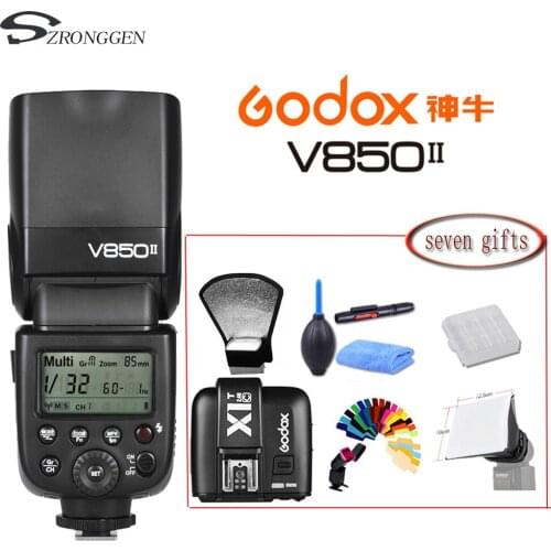 2017 sell well Godox V850II 2.4G GN60 Wireless X System Li-ion Camera Flash Speedlite +X1T-N/C/S/O/F trigger Kit + Gift
