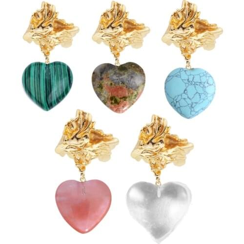 2020 summer fashion colorful pendant earring hand-woven tassel dangler women charm jewelry bohemian style crystal heart earring