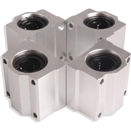 4 Pcs SC20UU 20mm Aluminum Linear Motion Ball Bearing Slide Bushing for CNC