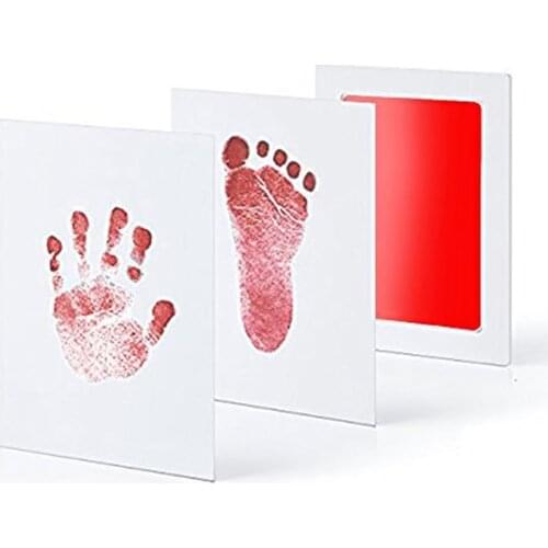 6Colors Baby Care Non-Toxic Handprint Kit Imprint Footprint Imprint Baby Souvenirs Newborn Baby Cushion Ink Footprint Infant Toy