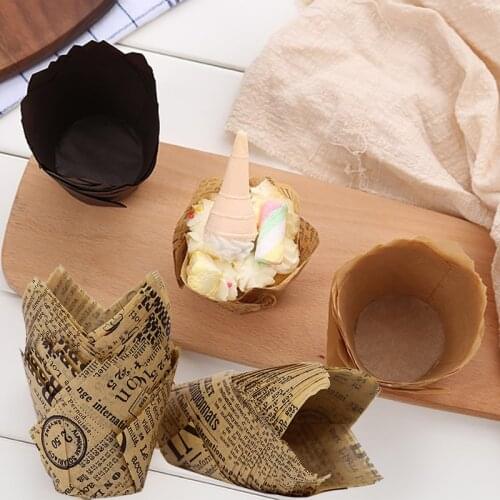 50pcs Cupcake Liner Muffin Paper Wrapper Cake Tray Cups Wedding Birthday Christmas Party Supplies Cake Decorating Tools Oilproof