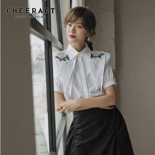 Cheerart Women's Shirts With Embroidery