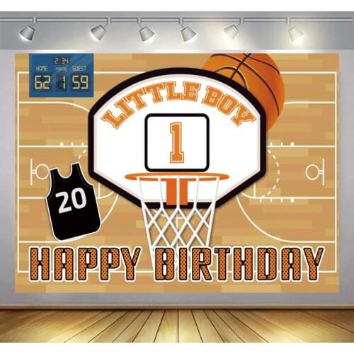 Basketball Fans Birthday Backdrop Brown Coach Board Sportsman Sport Photography Background Boys Birthday Party Decor Banner