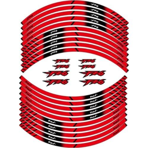 Motorcycle Front Rear Tire LOGO Sticker Wheel Rim Film Border Reflective Waterproof Decals Sticker Suit For YAMAHA FZ6 FZ 6 fz6