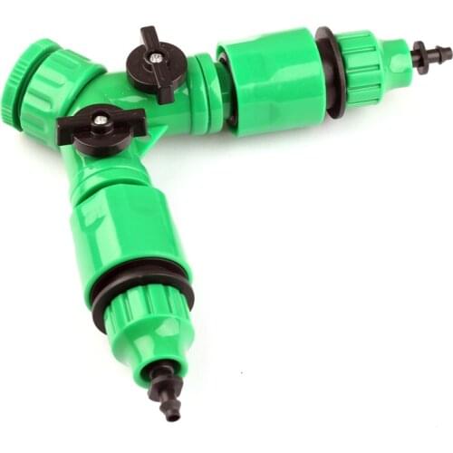 G 1/2'' Or 3/4'' Faucet Joint Two Ways Ball Valve+2pcs 8/11 Or 4/7mm Hose Quick Connectors Garden Irrigation Fast Hose Connector