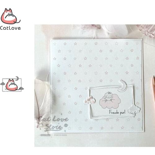 Moon Cloud Frame Metal Cutting Dies Scrapbooking Stencil Die Cuts Card Making DIY Decorative Craft Embossing New Dies For 2020