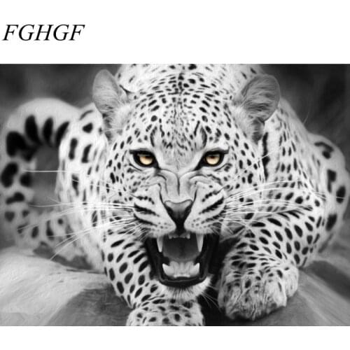 Frameless Picture Painting Calligraphy DIY Painting By Numbers Coloring By Numbers On Canvas Tiger painting by numbers