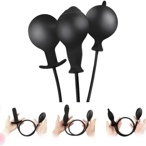Inflatable Butt Plug, Huge Big Anal Plug Max 12cm Dildo Pump Anal Dilator Expandable No Vibrator Super Large Anal Balls Sex Toys