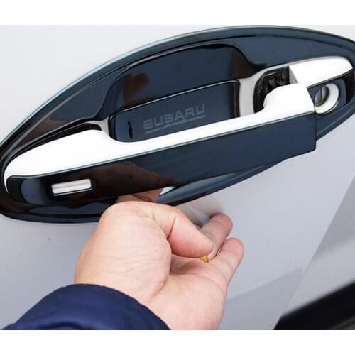 Car Door Handle bowl Trim Strips Sticker For Subaru Forester 2019 2020 2021 door handle patch Accessories
