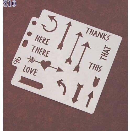 Direction Layering Stencils graffiti hand copied board hollowed out photo album graphic spray painting tool