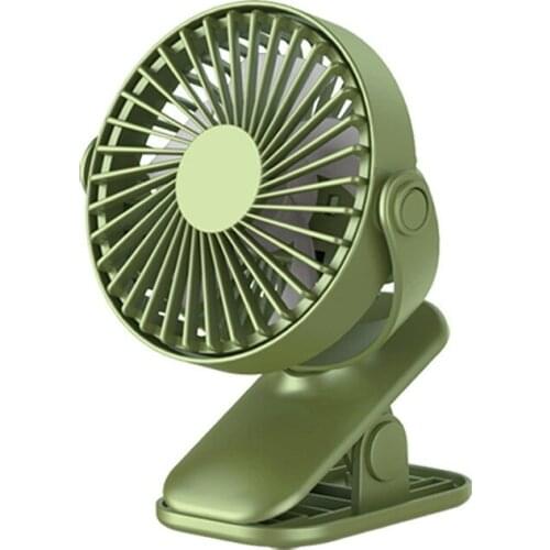 Portable USB Rechargeable Table Fan Clip-on Type Mini Desk Fan 360 Degree Rotation Adjustable Clip-on Fan For Student Dormitory