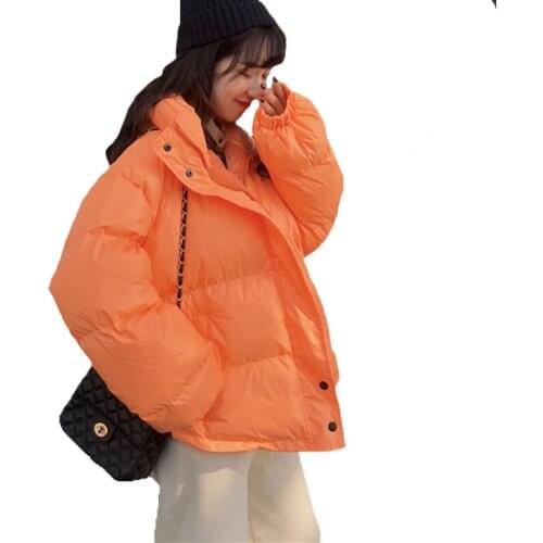 Novel New -20℃ Winter Warm Jacket Women Thick Solid Parka Cotton Padded Parka Coat Loose Glossy Warm Outwear