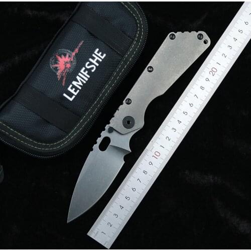 NEW SMF Folding Knife D2 blade Titanium Nudist/Pits handle Copper washer kitchen outdoors hunting utility Knives EDC Tools