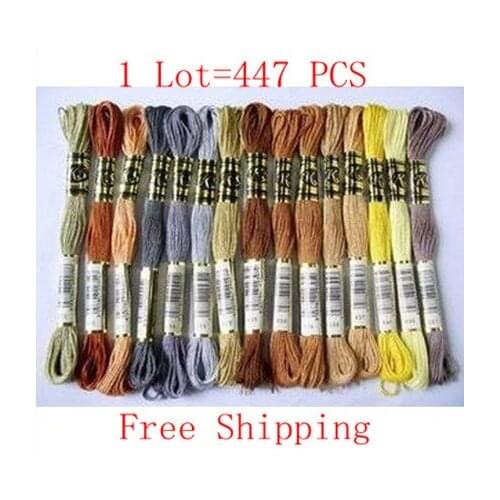 Wholesale Total 447 PCS Cross Stitch Embroidery Thread Lines Free Shipping