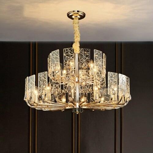 Post Modern Light Luxury Crystal Chandelier Luxury Atmosphere Living Room Lamp Simple Dining Room Bedroom Lamp 2020 New Lamps