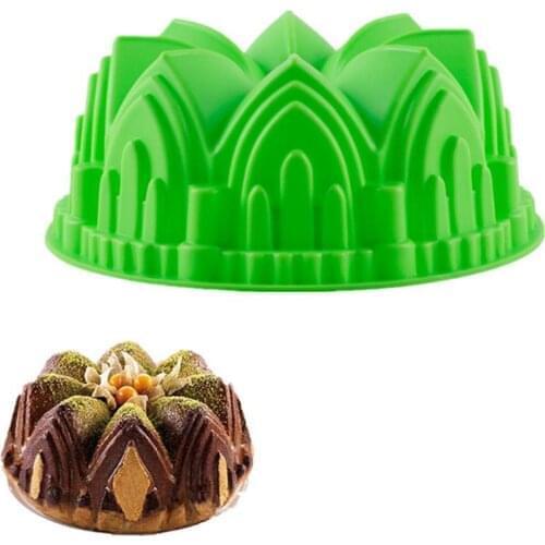 Silicone Cake Molds Big Crown Shaped Cake Bakeware Baking Tools 3D Bread Pastry Mould Pizza Pan DIY Birthday Wedding Party