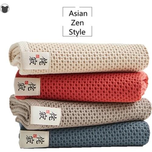 Soft face towels cotton large beach towel for adults bath/hair towel set bathroom facial towels Asian Zen style 33*72 CM 70*140