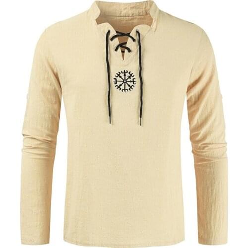 New Medieval Cosplay Male Sweatshirt Tunic Halloween Costumes for Male Viking Pirate Disguise Fancy Clothes Cosplay Costume