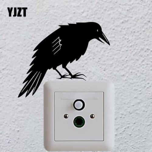 YJZT Funny Cartoon Bird Home Room Decor Wall Switch Sticker Vinyl Decal Animal Pattern S19-0095
