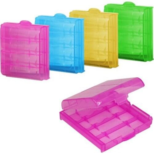 1PC Universal Battery Storage Boxes Hard Plastic Batteries Storage Case For AA AAA Battery Holder Storage Box 6.5 x 6.0 x 1.7cm