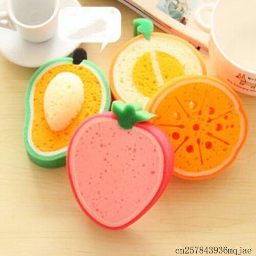 100pcs Fruit Dish Washing Cleaning Cloth Wash Sponge Scouring Kitchen Cleaning Tools