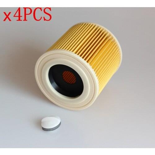4pcs air dust hepa filter for karcher filler 1000 A2200 A3500 A223 WD2.200 WD3.500 karcher vacuum cleaner parts MV2 MV3 WD3