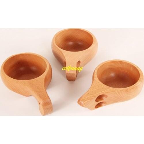50pcs/lot Handmade Beech Wooden Water Cups Nordic style Outdoor Wood Wine Cup Elephant Coffee Tea Milk Mug Cups