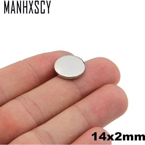 500pcs Neodymium N35 Dia14mm X 2mm Strong Magnets Tiny Disc NdFeB Rare Earth For Crafts Models Fridge Sticking magnet 14x2mm