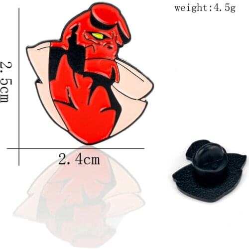 Anime Hellboy Brooch Enamel Pin Brooches for Women Men Lapel Pins Backpack Bags Badge Clothes Brooch Broche