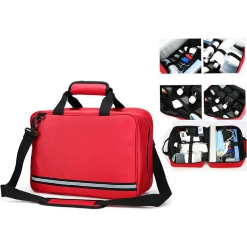 Outdoor First Aid Kit Outdoor Sports Red Nylon Waterproof Cross Messenger Bag Family Travel Emergency Bag DJJB019