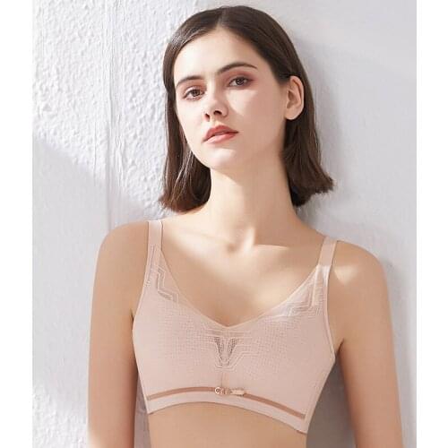 Wasteheart Sexy Women Fashion Black Pink Wireless Lace Bow Padded Push Up Bras Bralette Cup B C Underwear Female Bras Plus Size