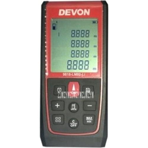 New Hot 80 Meters Range Finder Precision Electronic Scale 500mAh 3.7v Lithium Battery Charging Laser Range Finder 9818-LM80-Li