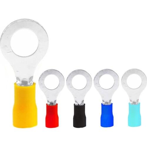 RV3.5-8 Black Ring insulated terminal cable Crimp Terminal suit 2.5-4mm2 Cable Wire Connector 100PCS/Pack RV3-8 RV