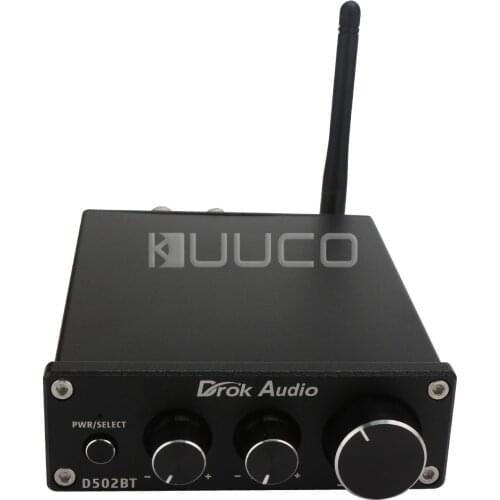 Hi-Fi Audio Stereo Amplifier Bluetooth 4.2 50Wx2 Digital Home Power Amplifiers DC 12-24V 2.0 Channel Class D Integrated