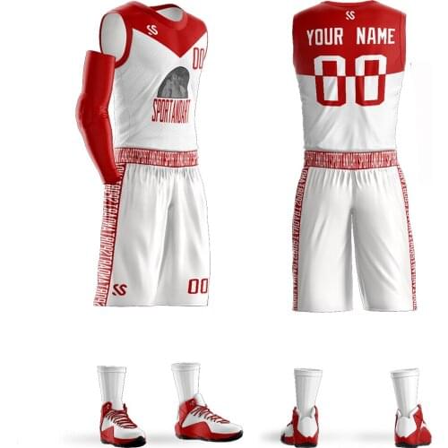 Custom Mens Youth Basketball Jerseys Basketball Set Clothes Breathable Team Sport Tracksuit Sleeveless Sportswear DIY Uniforms