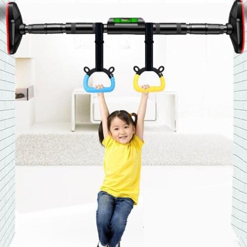 Household Indoor Children Pull-ups Free Punching Family Wall Children Stretching Training Rings Horizontal Bar