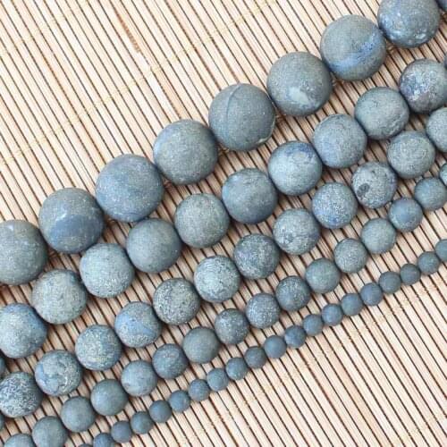 Frost Natural Pyrite 4-12mm Round beads 15inch" ,For DIY Jewelry Making !We provide mixed wholesale for all items