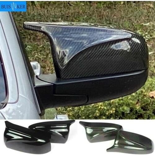 Left+Right X5 X6 Mirror Cover Car Side Door Wing Rear View Mirror Cap Cover Shell Replacement For BMW X5 X6 E70 E71 2007-2013
