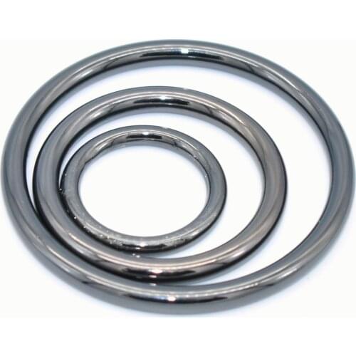 19-45mm Gunmetal Metal O Rings Welded Metal Loops Round Formed strap buckle Ring,Bag Holder Handbag Purse Bag clasps