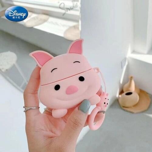 Cute Disney Pig Pink Girl AirPods Case for Apple Airpods 1 2 case Wireless Bluetooth case for airpod Pro 3 soft silicone 3D case